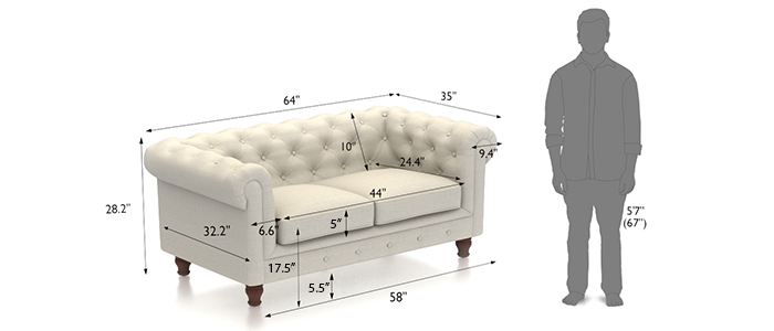 California sofa 2-Seater 